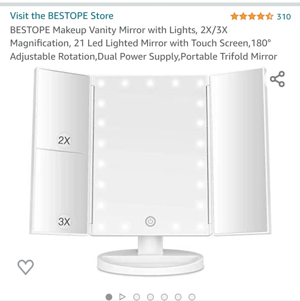 EUC BESTOPE Makeup Vanity Mirror with Lights